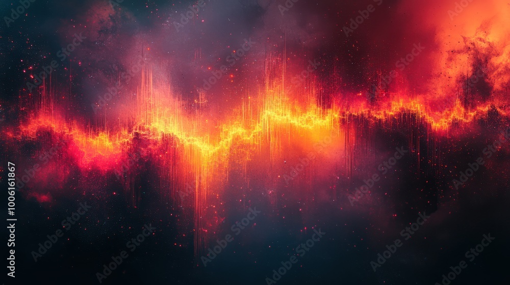 Naklejka premium Fiery Abstract Galaxy