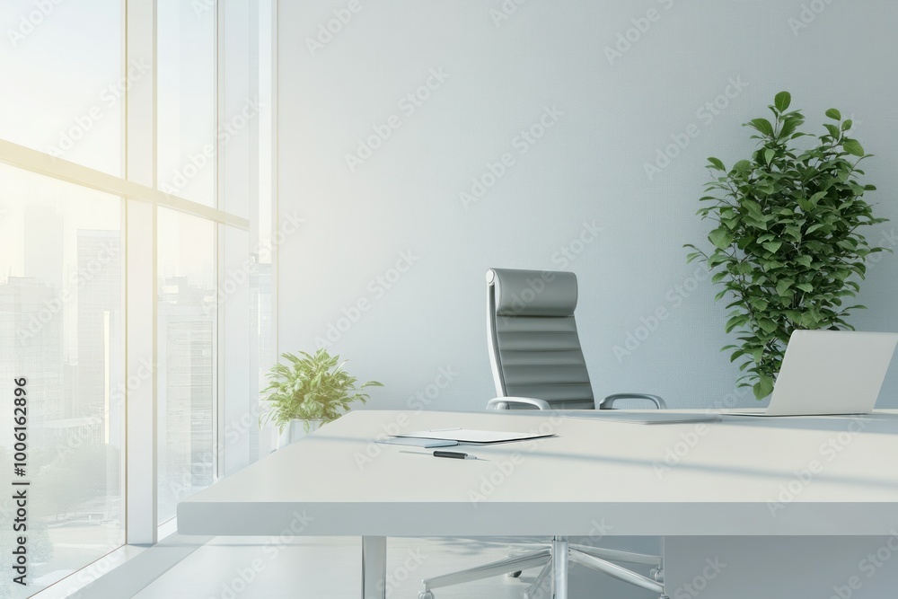 Modern Bright Office Space with Minimalist Design Modern Bright Office Space with Minimalist Design