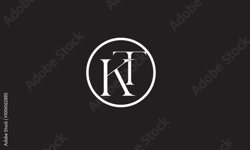 KT, TK, K, T Abstract Letters Logo Monogram	