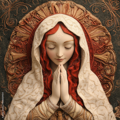 Ave Maria prayer devotion faith woman saint spiritual 