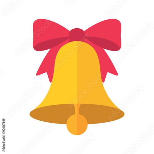 bell icon in flat style