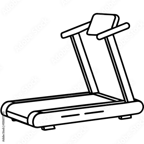 treadmill silhouette icon with Transparent Background Clipart