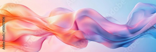 Wallpaper Mural Dynamic Abstract Waves: Exploring Colorful Fluid Shapes and Soft Gradients in Modern Digital Art Torontodigital.ca