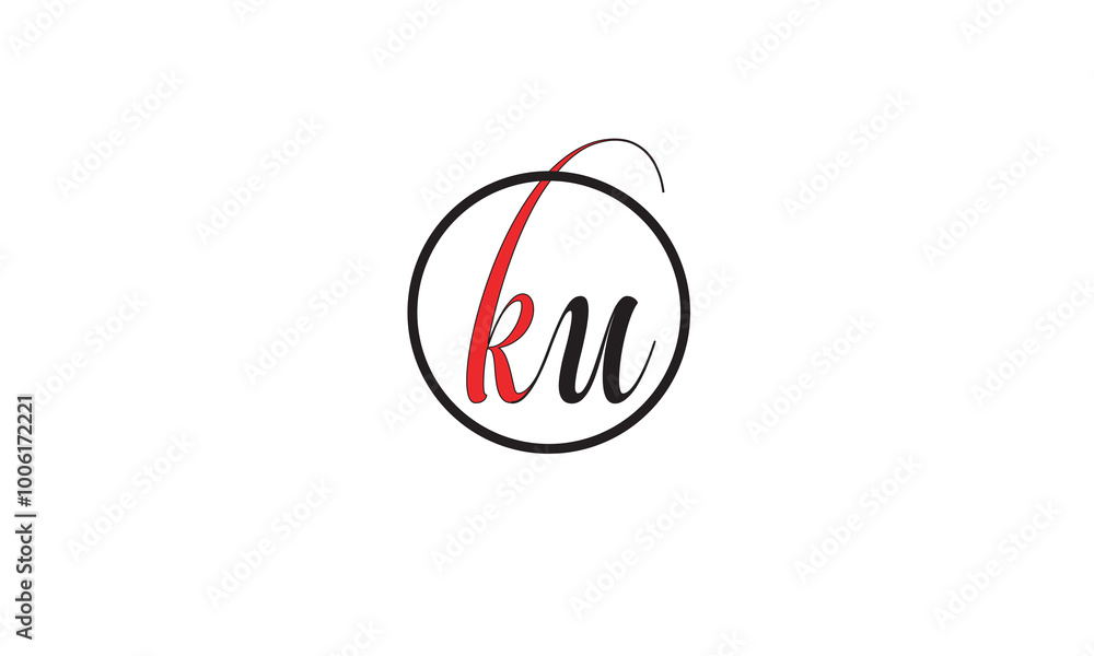 KU, UK, K, U Abstract Letters Logo Monogram KU, UK, K, U Abstract Letters Logo Monogram