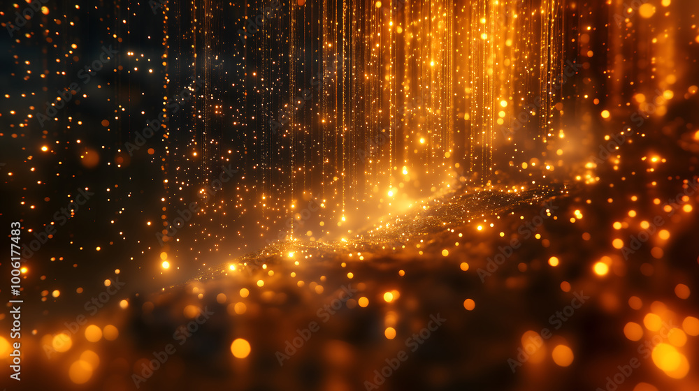 Fireworks in golden hues cascade down against a dark background, creating a vibrant, festive atmosphere filled with sparkling lights.
Fireworks in golden hues cascade down against a dark background, creating a vibrant, festive atmosphere filled with sparkling lights.