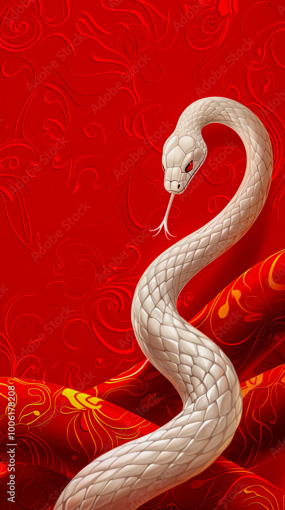 Fototapeta premium Snake Chinese New Year 2025