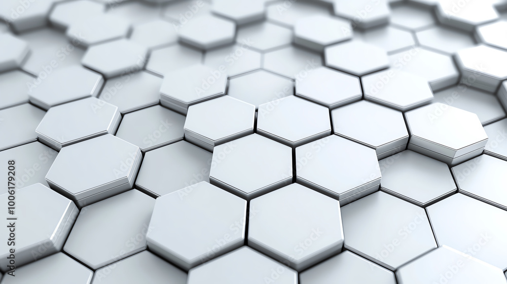 Hexagonal pattern on white background, abstract geometric design. Hexagonal pattern on white background, abstract geometric design.