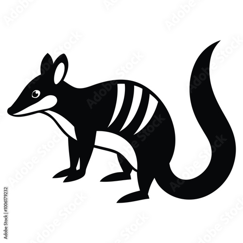 Solid color Numbat animal vector design