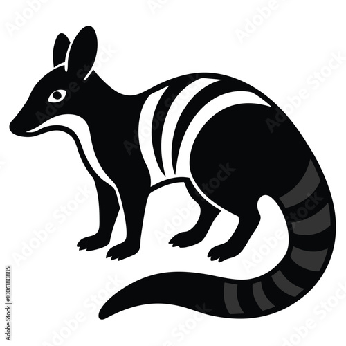 Solid color Numbat animal vector design