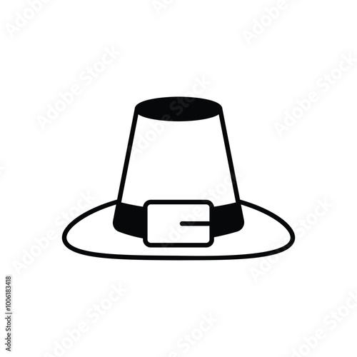 Pilgrim Hat vector icon