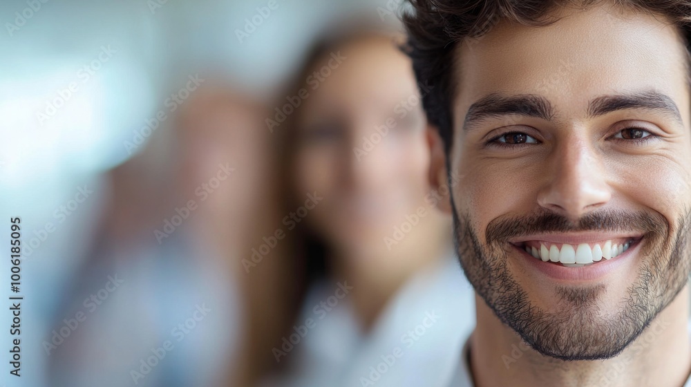 Diverse Team Spirit, a close-knit group of professionals showcasing camaraderie and positivity, vibrant smiles against a softly blurred backdrop, highlighting teamwork and unity.