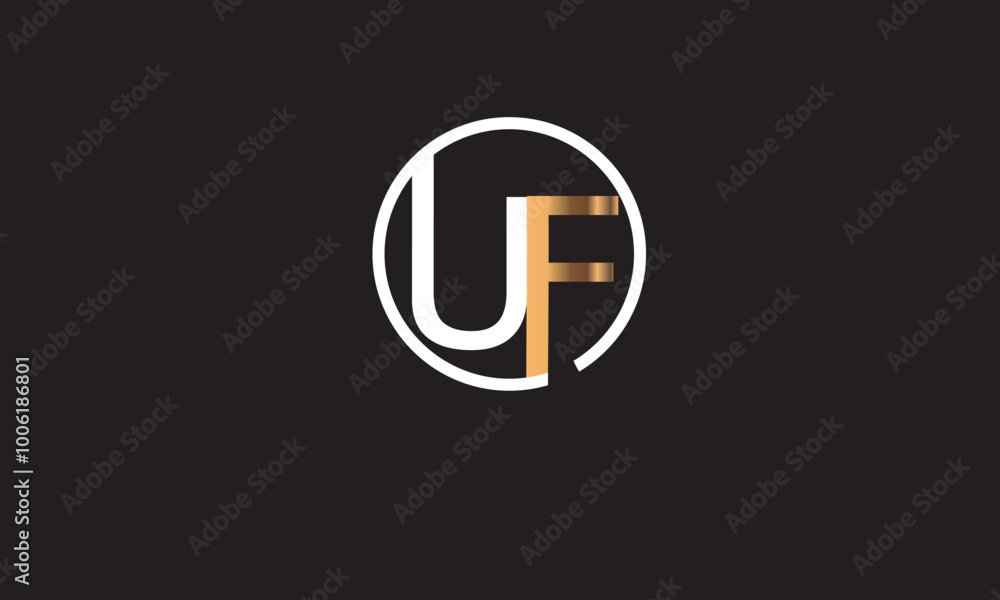 UF, FU, F, U Abstract Letters Logo Monogram UF, FU, F, U Abstract Letters Logo Monogram