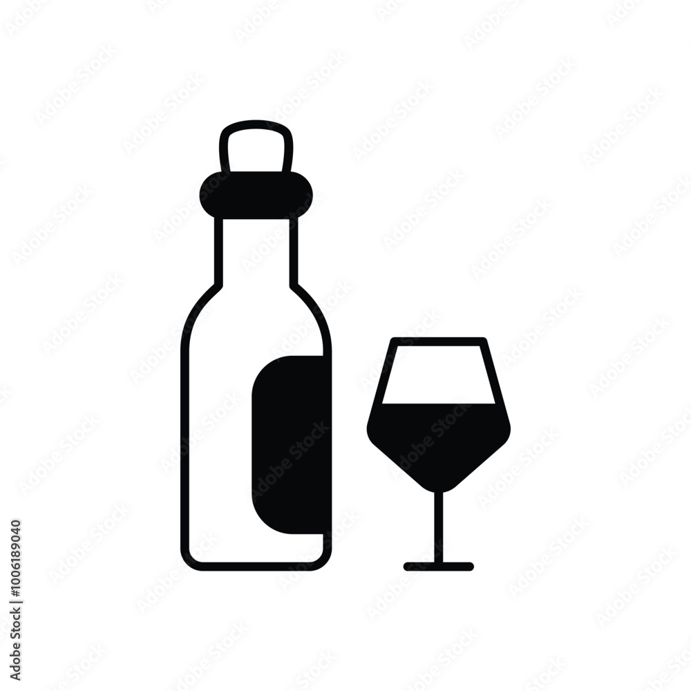 Wine vector icon Wine vector icon