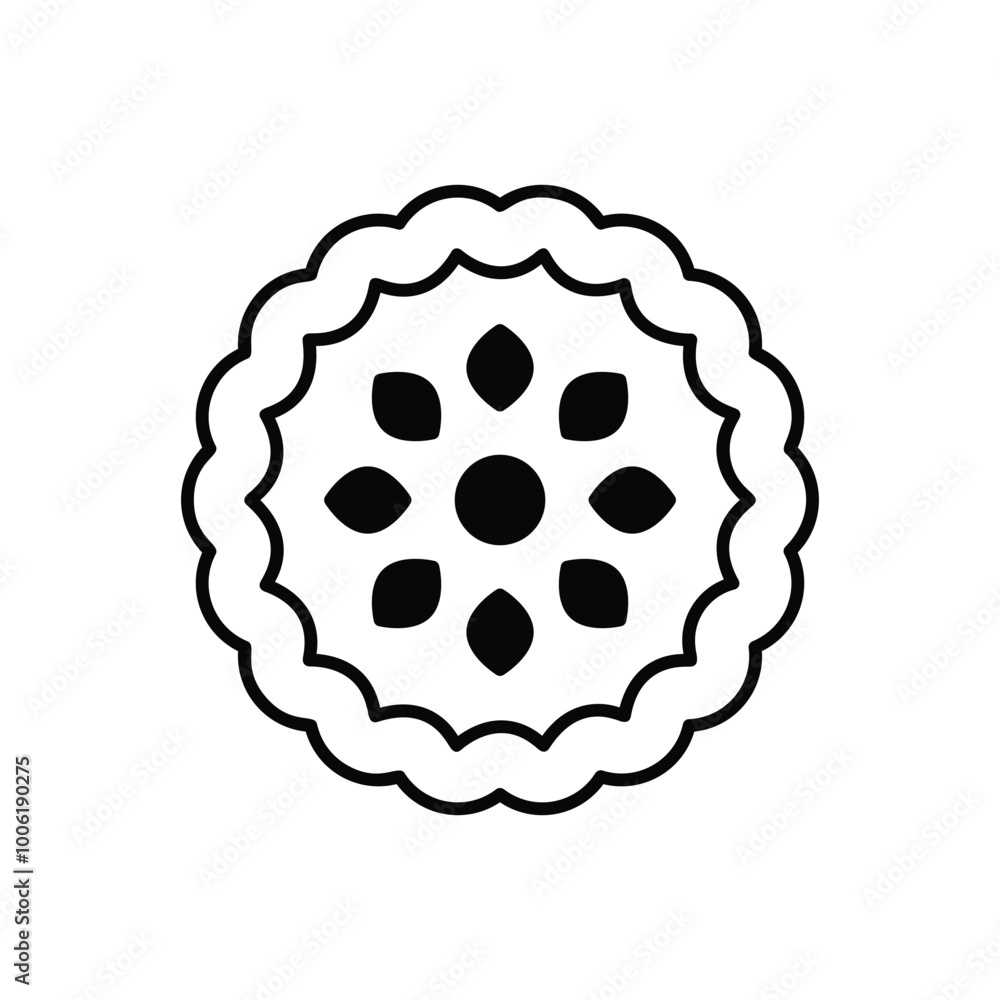 Pecan Pie vector icon Pecan Pie vector icon