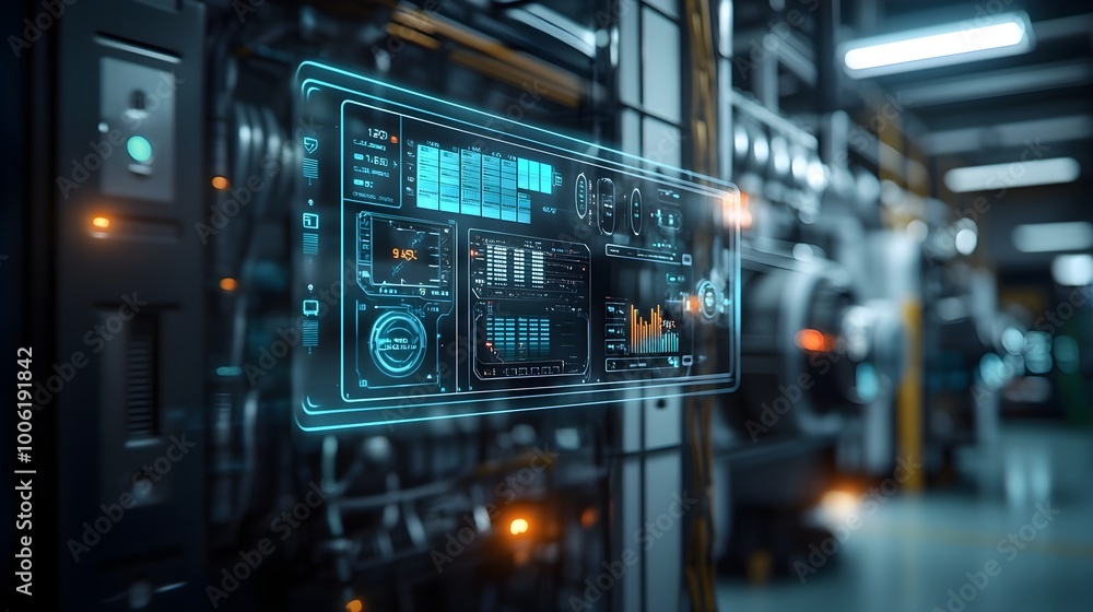 Futuristic Industrial Control Panel Futuristic Industrial Control Panel