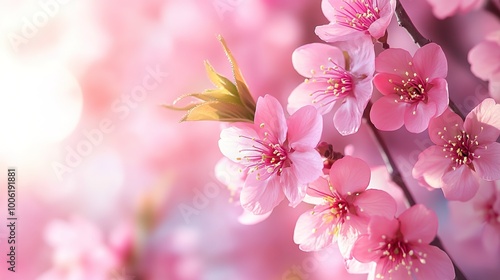 Beautiful Pink Cherry Blossom in Springtime