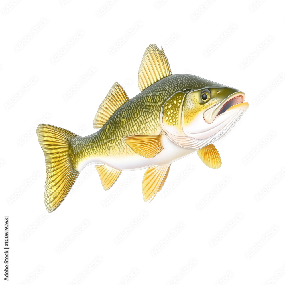 Fototapeta premium Walleye Fish Illustration