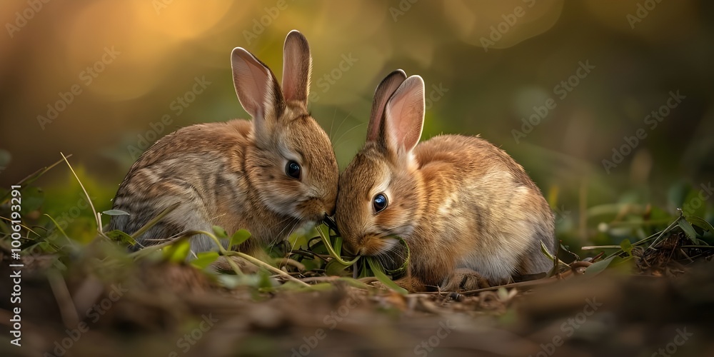 Tender Moment Rabbit Mother and Her Young
Tender Moment Rabbit Mother and Her Young