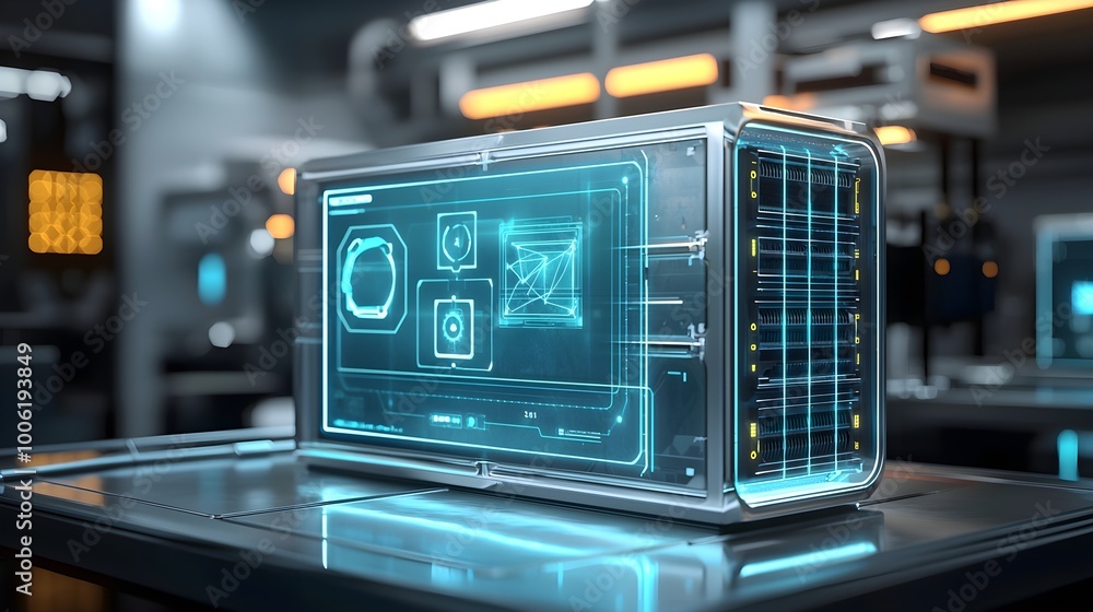 Obraz premium Futuristic Server Data Center