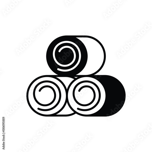 Hay Bale vector icon