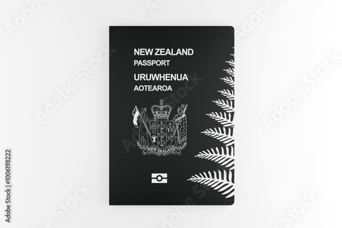 New Zeland passport isolated on white background photo