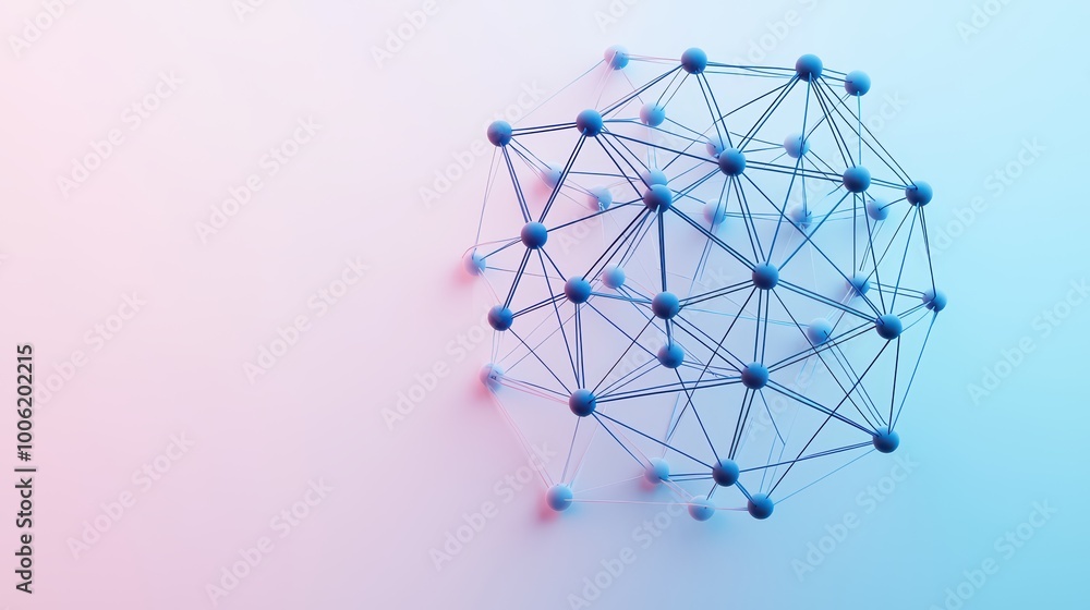Abstract network structure on a gradient background, symbolizing connectivity. Abstract network structure on a gradient background, symbolizing connectivity.