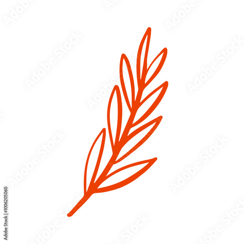 A beautifully stylized illustration of an orange leaf represents themes related to nature and more