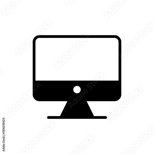 Computer icon vector. computer monitor sign and symbol