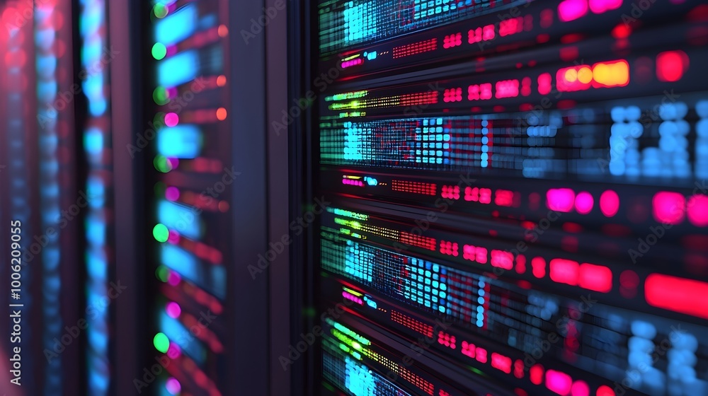 Server Rack Lights Abstract Server Rack Lights Abstract