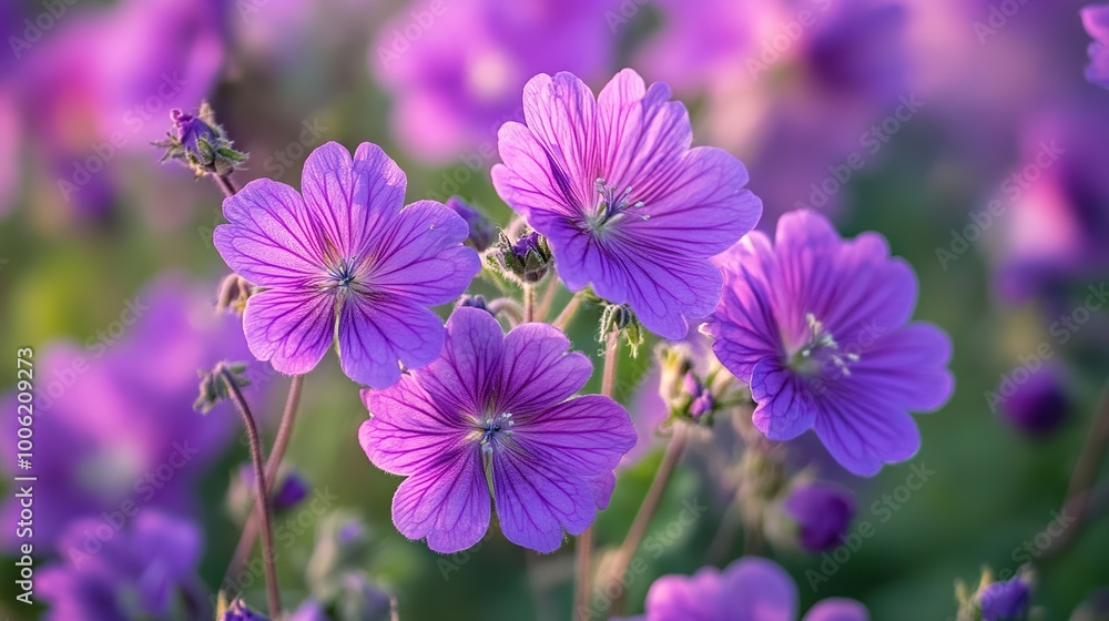 Vibrant Purple Flowers in Bloom Vibrant Purple Flowers in Bloom