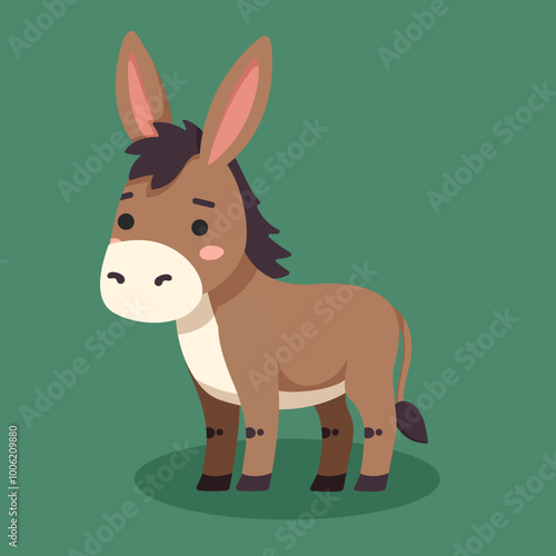 Cute donkey vector illustration