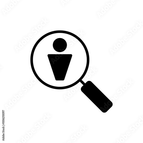 Hiring icon vector. Search job vacancy sign and symbol. Human resources concept. Recruitment