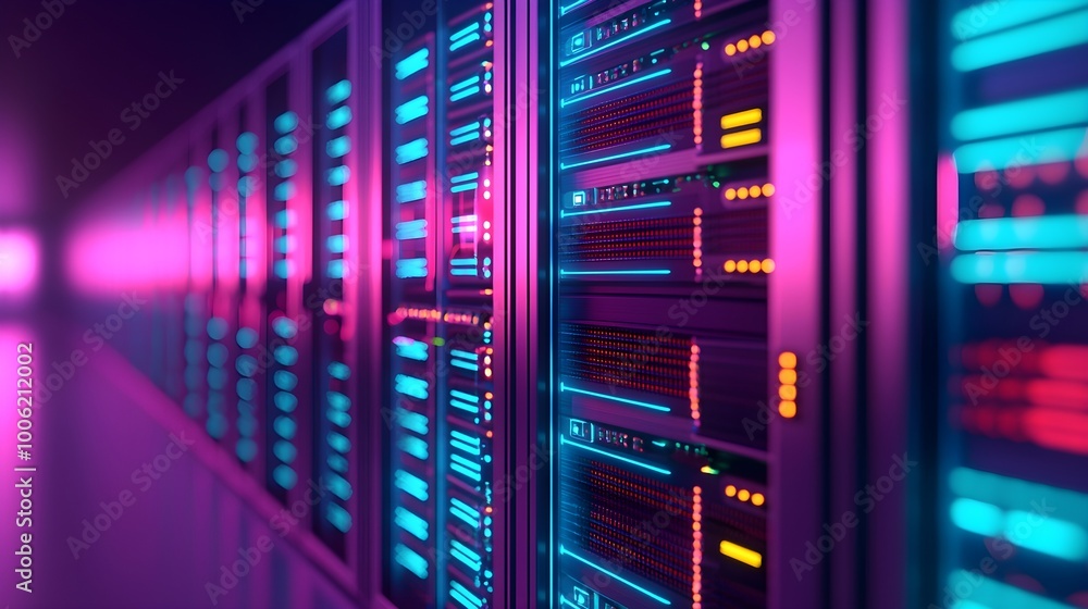 Server Room Neon Lights Server Room Neon Lights