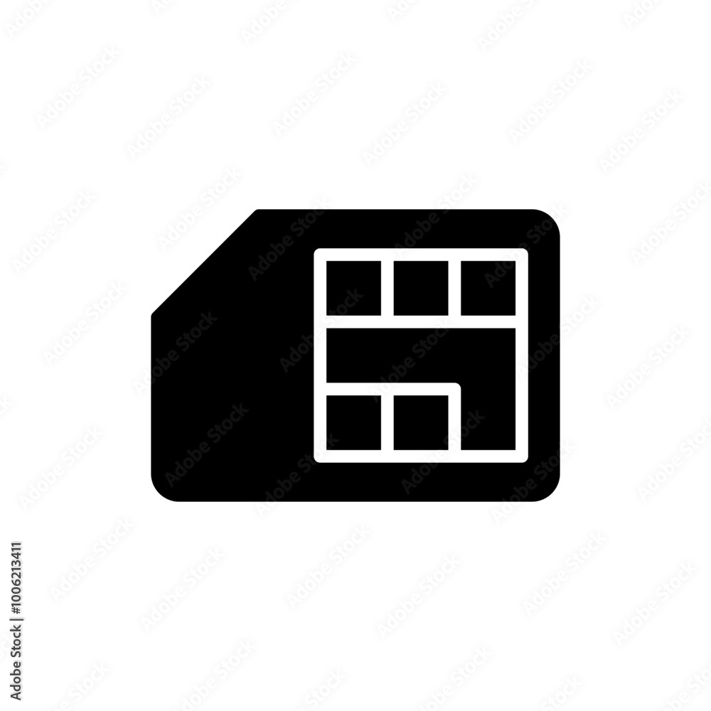 Sim card icon vector. dual sim card sign and symbol Sim card icon vector. dual sim card sign and symbol