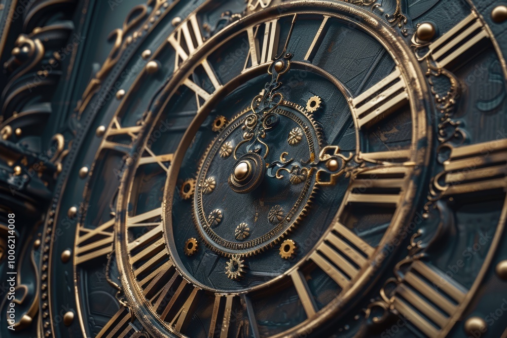 Fototapeta premium old clock mechanism