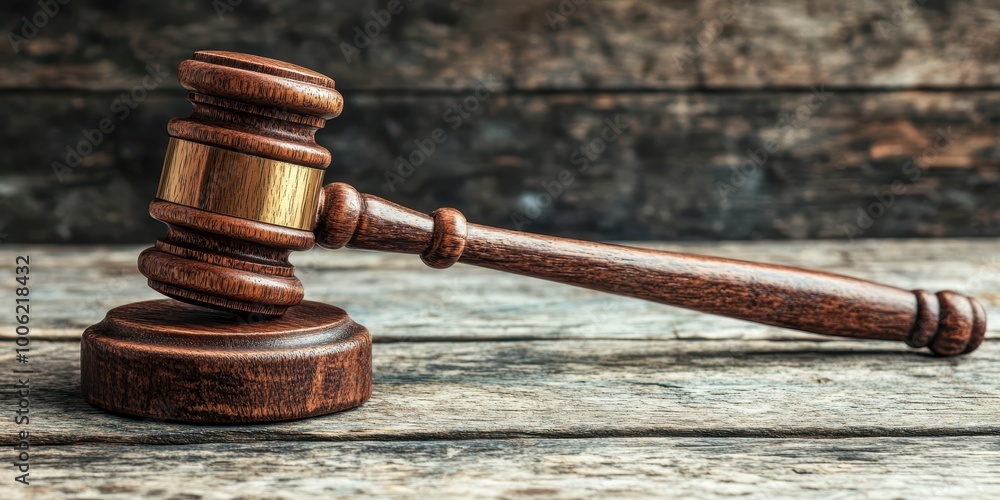 A close-up of a wooden gavel resting on a rustic wooden surface, symbolizing justice and legal authority. A close-up of a wooden gavel resting on a rustic wooden surface, symbolizing justice and legal authority.