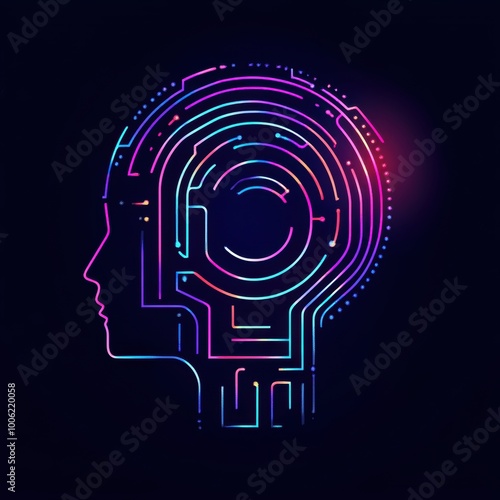 Futuristic Logo for Artificial Intelligence with Modern Trends