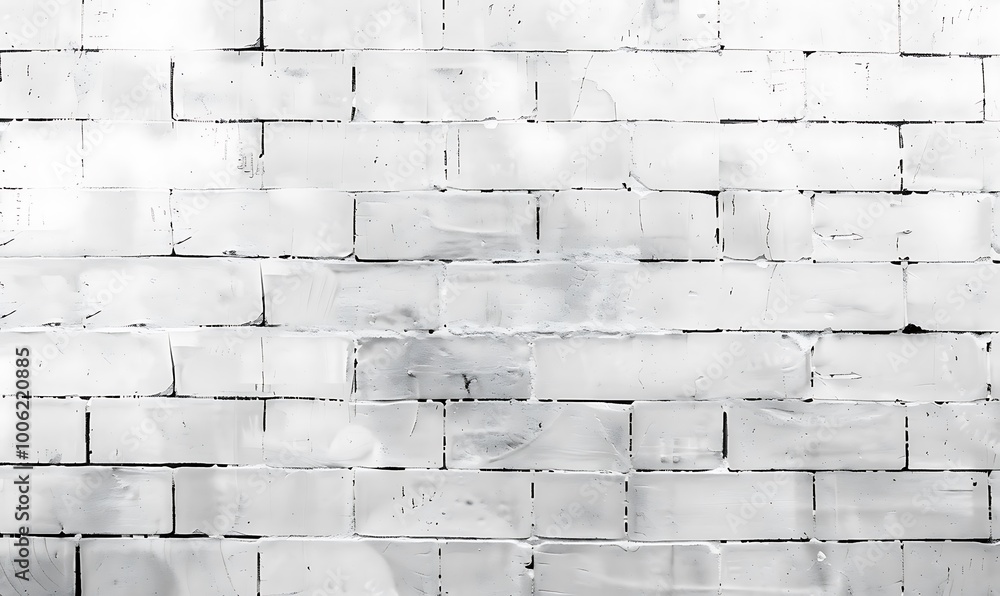 Fototapeta premium Modern white brick wall texture for background