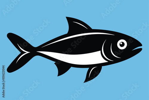 Solid color Oilfish swimming animal vector design