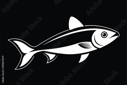 Solid color Oilfish swimming animal vector design