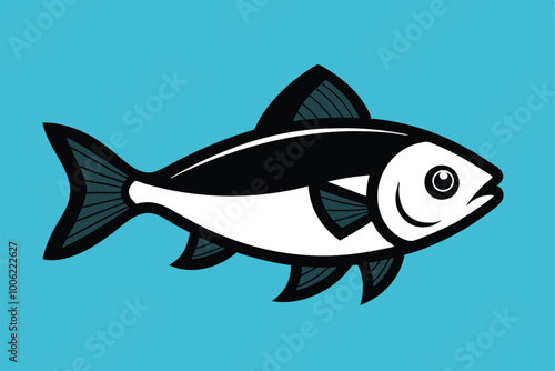 Solid color Oilfish swimming animal vector design