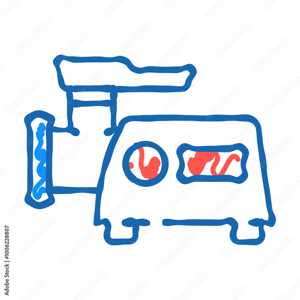 meat grinder chopper doodle icon sketch vector. meat grinder chopper sign. isolated symbol illustration