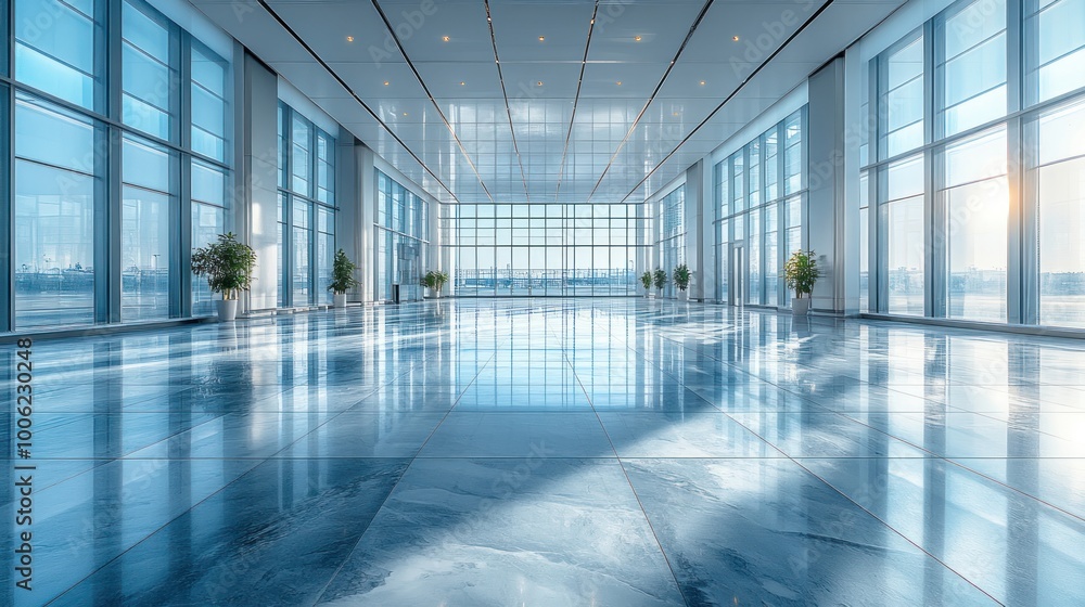 custom made wallpaper toronto digitalModern Office Interior with Panoramic Windows