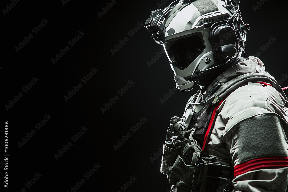a resolute warrior in full tactical armor a resolute warrior in full tactical armor