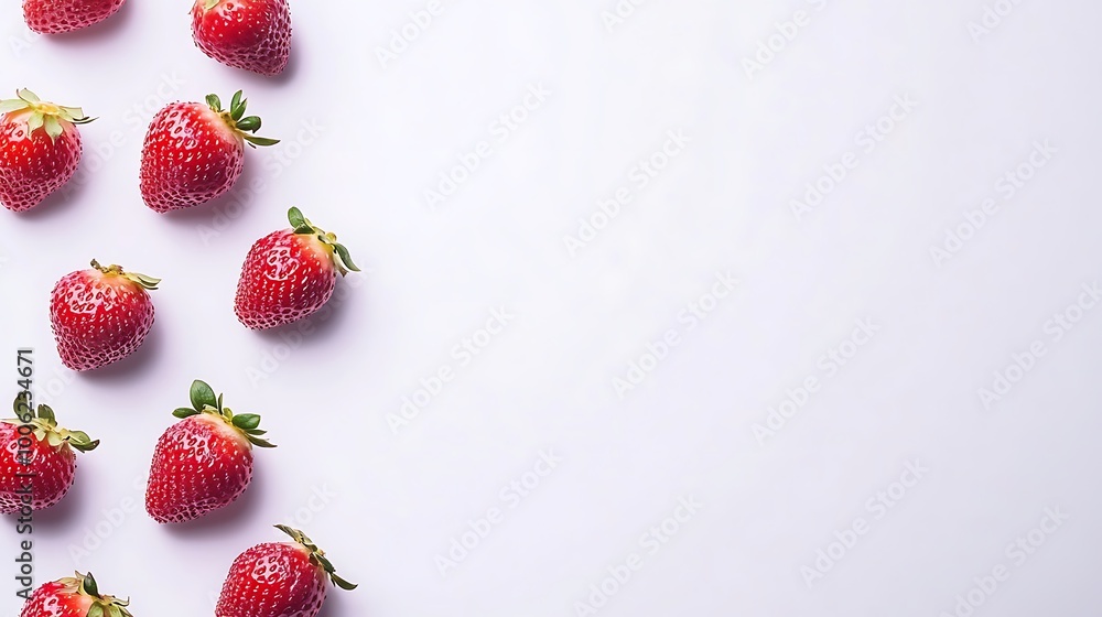 strawberries on a white strawberries on a white