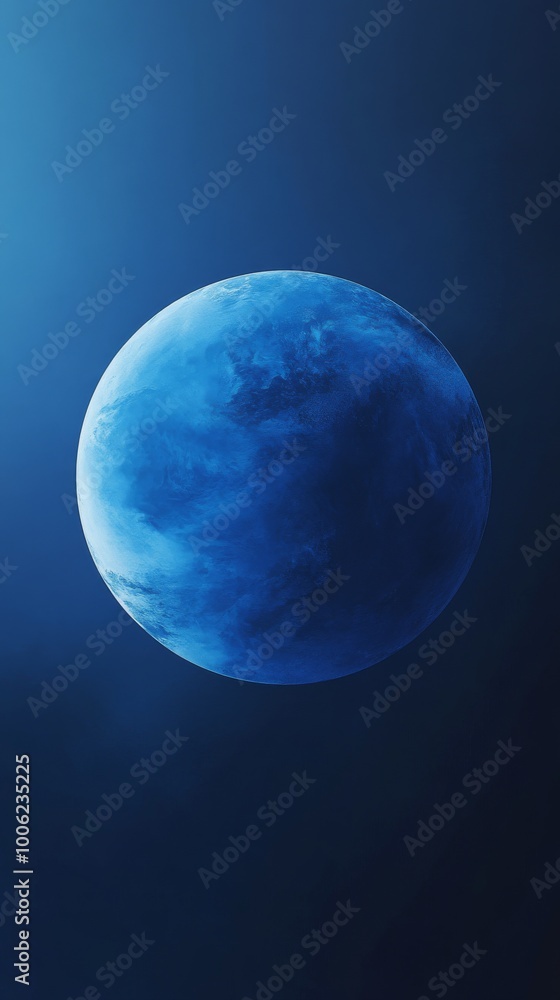 Blue planet floating in the immensity of space