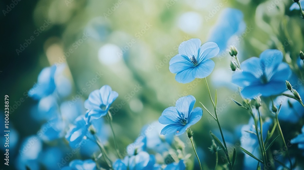 Delicate Blue Flowers in Soft Natural Light Delicate Blue Flowers in Soft Natural Light