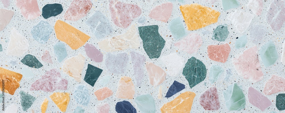 Terrazzo seamless pattern with multicolored stone Terrazzo seamless pattern with multicolored stone