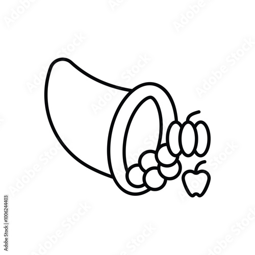 Cornucopia vector icon