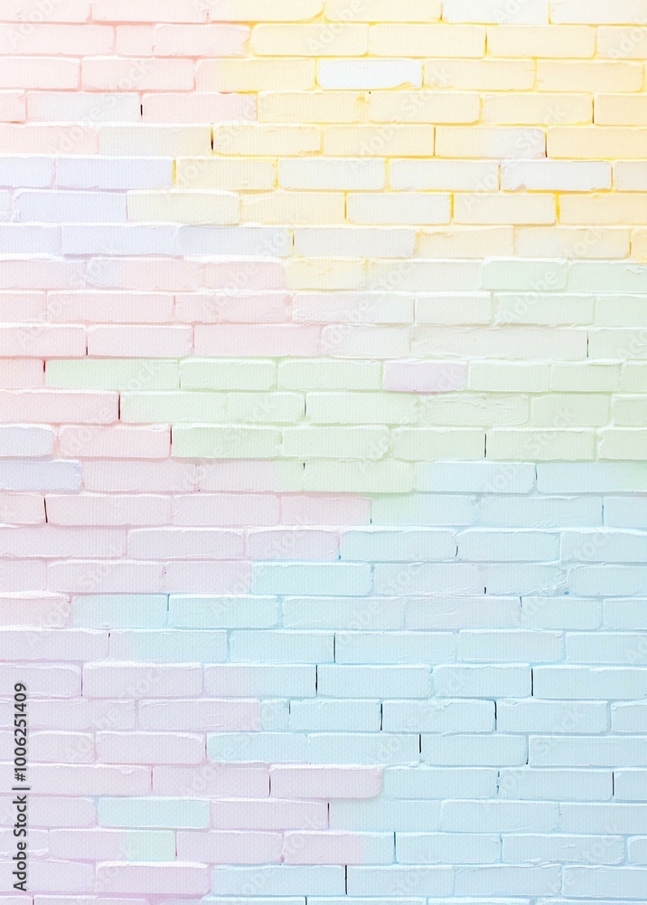 Pastel Rainbow Brick Wall Background Pastel Rainbow Brick Wall Background